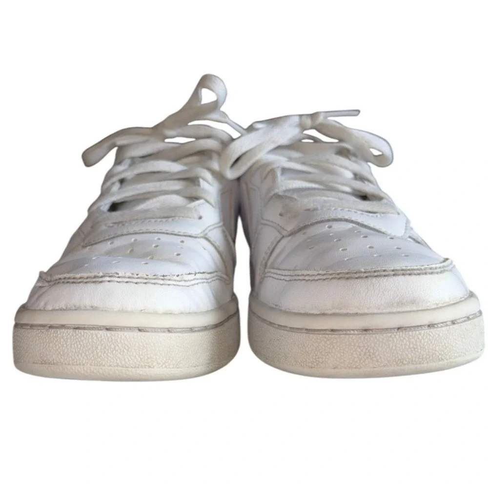 Nike Court Borough Low 2 White Leather Sneakers‎ Kids Size 6.5Y BQ5448 100